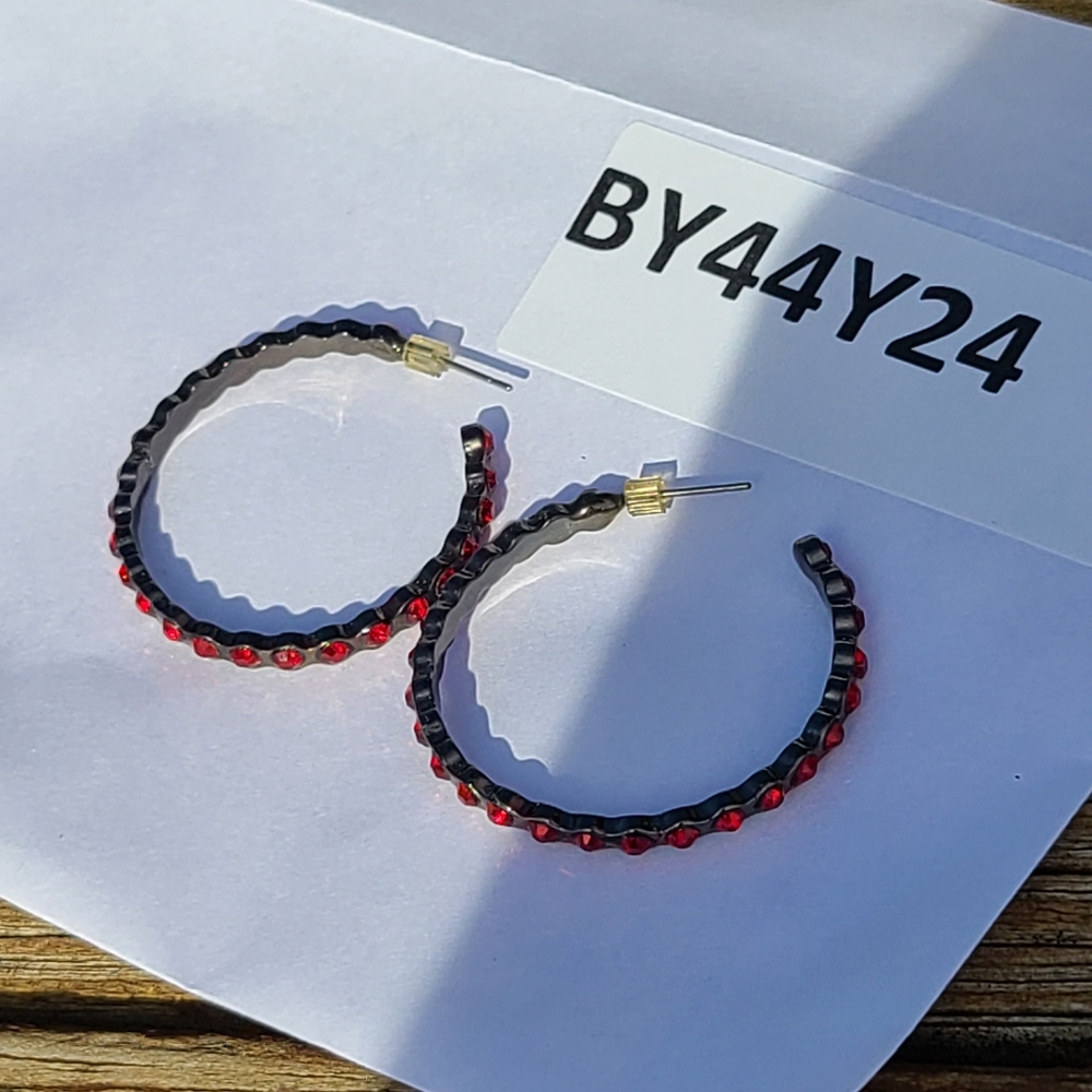 Ladies earrings for sale red blk - Picture 8 of 8